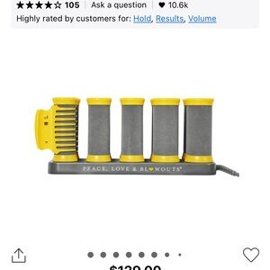 Drybar Yellow and Gray Hair Rollers